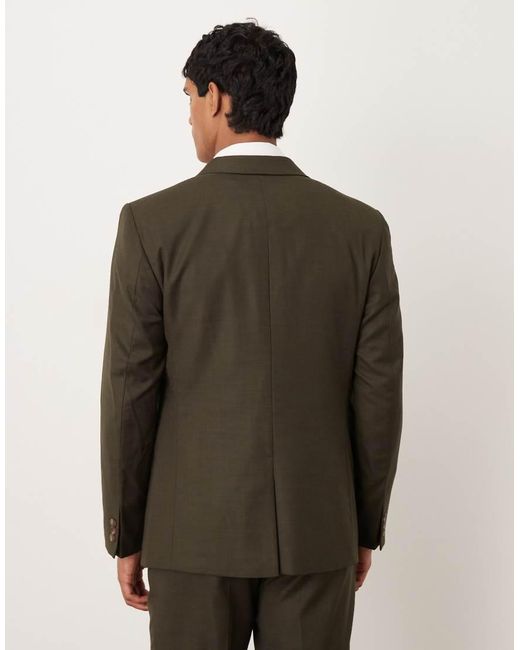 Chaqueta De Traje Verde Jaspeado De Corte Slim De Tejido Texturizado De ASOS de hombre de color Green