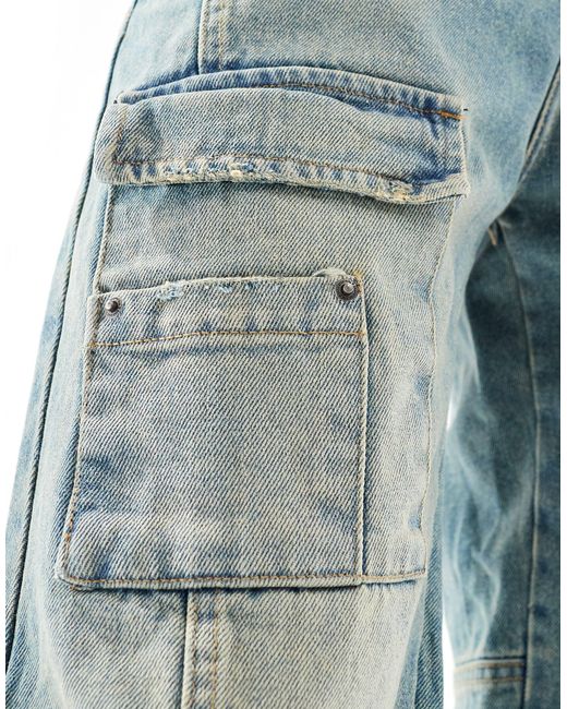 Good For Nothing Blue Utility Detail Jeans for men
