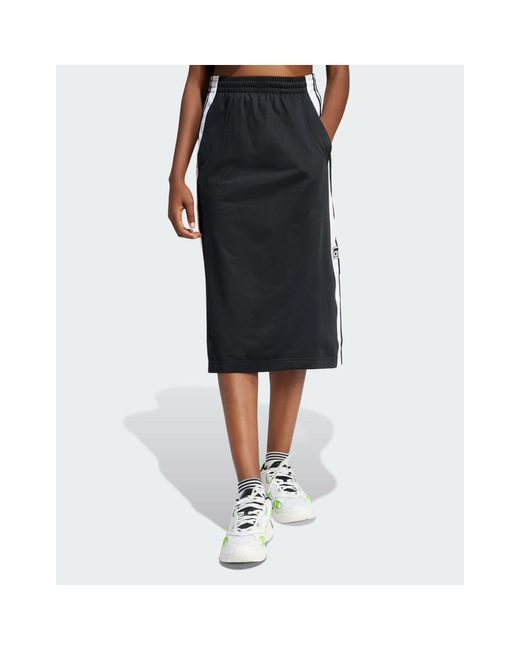 Adidas Originals Black Adibreak Skirt With Snap Detail