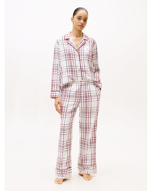 Tommy Hilfiger White Essential Pyjama Und Hausschuhe