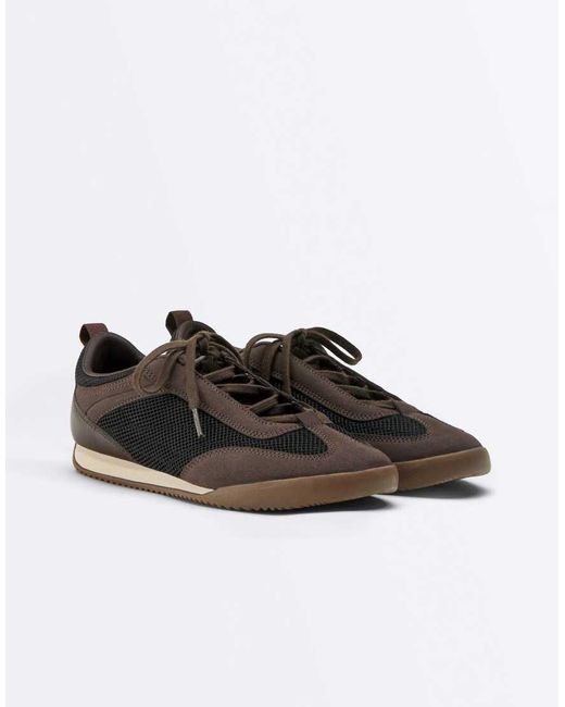 Oysho Black Combined Mesh Sport Shoe