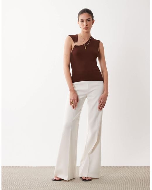 ASOS Brown Hardware Structured Top