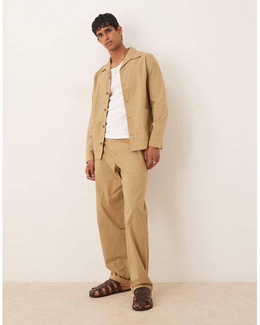 Giacca Comoda di Mango in Natural da Uomo