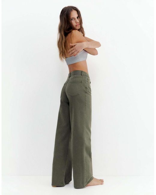 Jean ample - kaki Pull&Bear en coloris Green