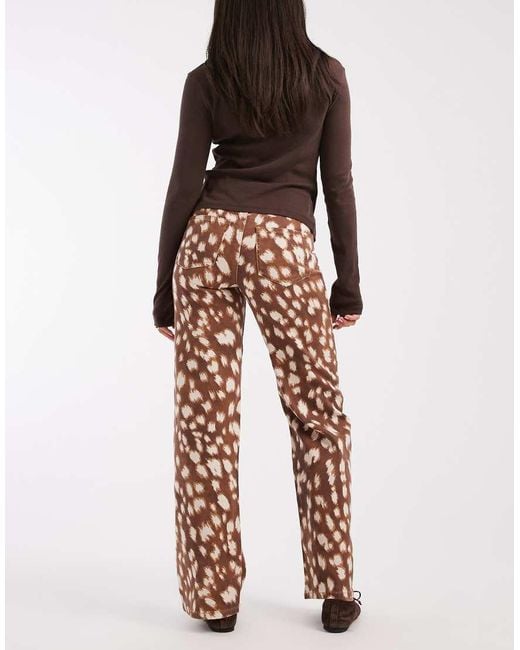 Vero Moda Brown Tessa High Waist Wide Leg Jeans