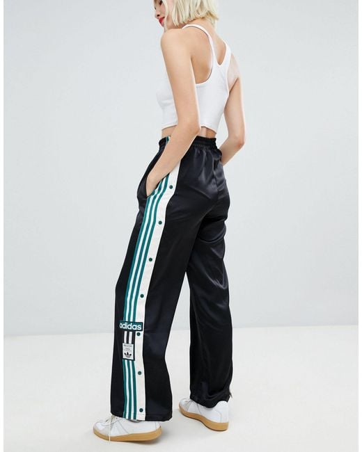 Pantalon avec trois bandes à boutons-pression et logo vintage adidas  Originals en coloris Noir | Lyst