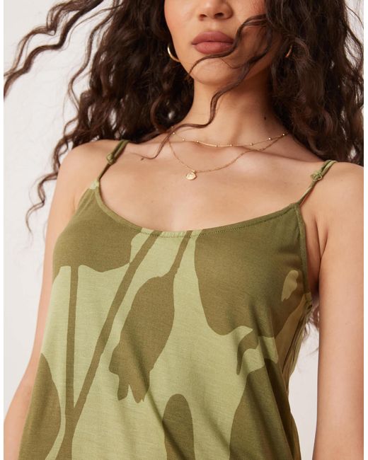 Vila Natural Jersey Cami Midi Dress