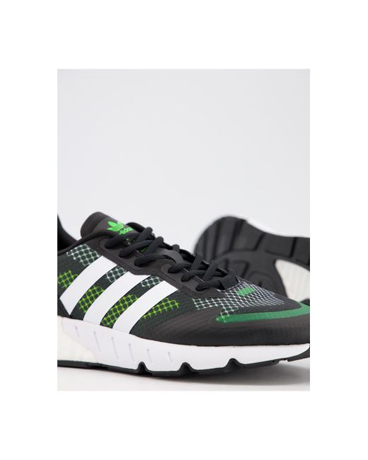 adidas Originals Rubber Zx1k Boost Trainers in Black for Men | Lyst  Australia