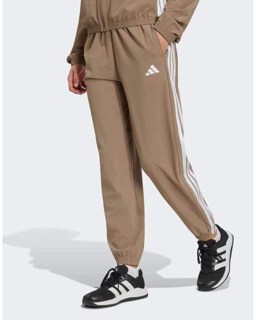 Adidas Originals Natural Train Essentials 3-stripes Woven Pants