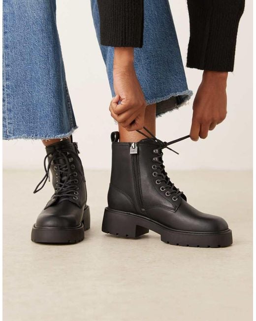 Calvin Klein Chunky Lace Up Boots in Black Lyst UK — free download