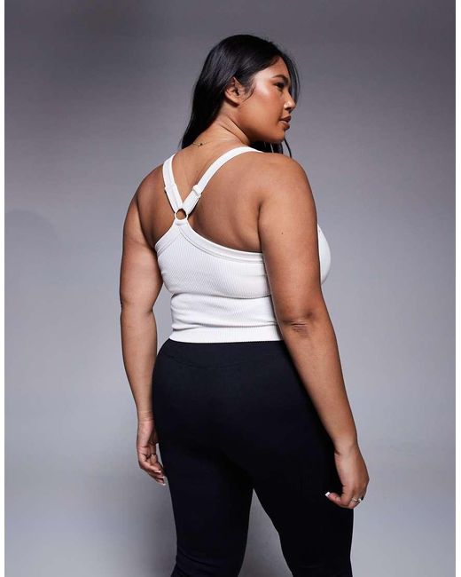 4505 White Curve Seamless Sculpting Vest With Inner Bra