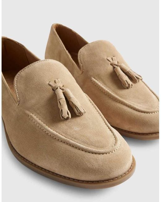 River Island Natural Suede Loafers for men