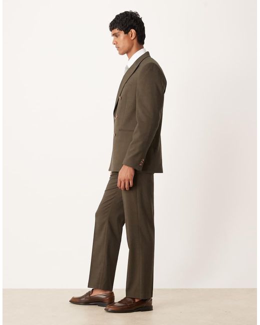 ASOS Brown Straight Suit Pants for men