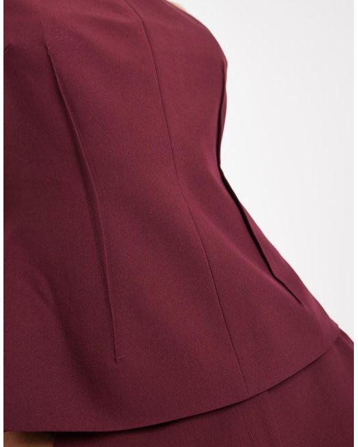 ASOS Red Tailo High Neck Top