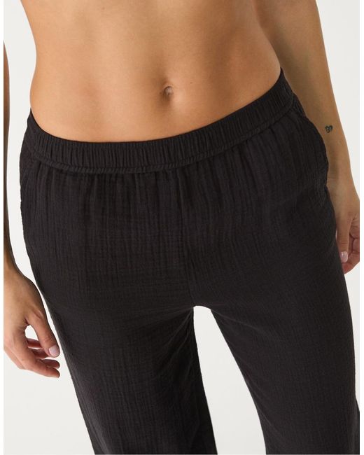 Stradivarius Broek Met Elastische Tailleband in het Black
