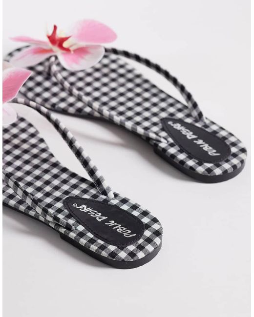 Public Desire White Moko Flipflops With 3d Flower