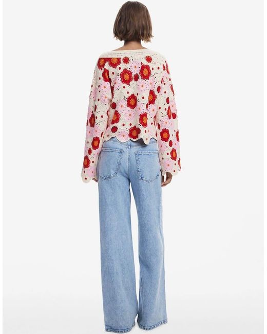 Desigual Gehaakte Top in het Blue