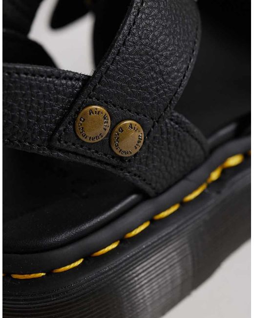 Dr. Martens Black Gryphon Quad Sandals