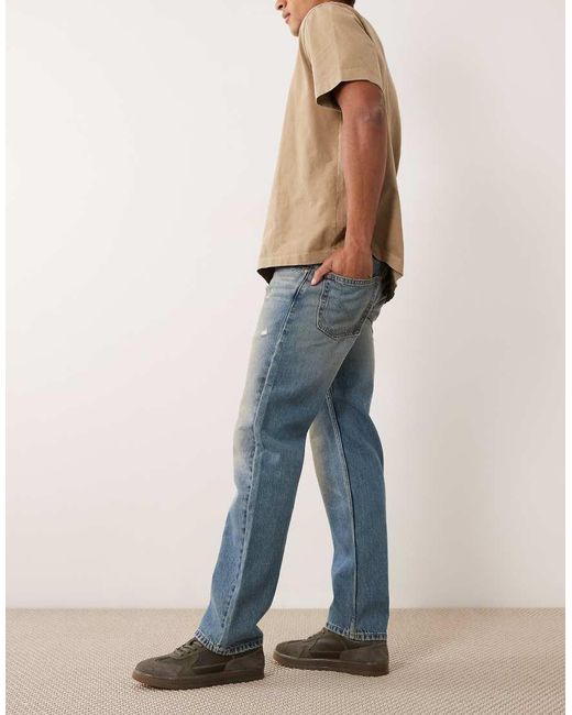 Levi's Natural 555 Relaxed Straight Jeans for men