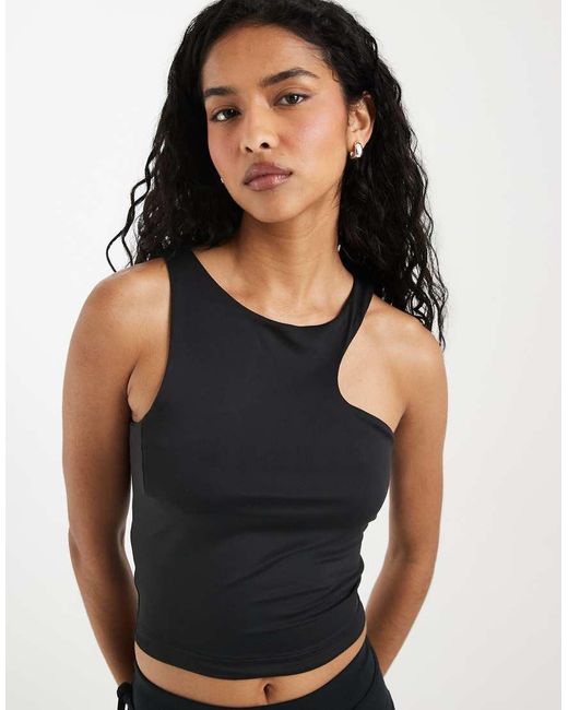 Adidas Originals Black Adidas Training Yoga All Me Cut Out Vest