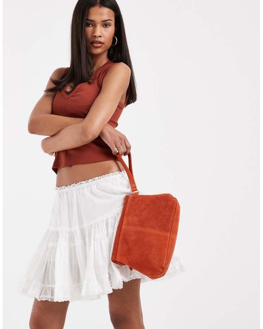 ONLY Skort Met Ruches in het White