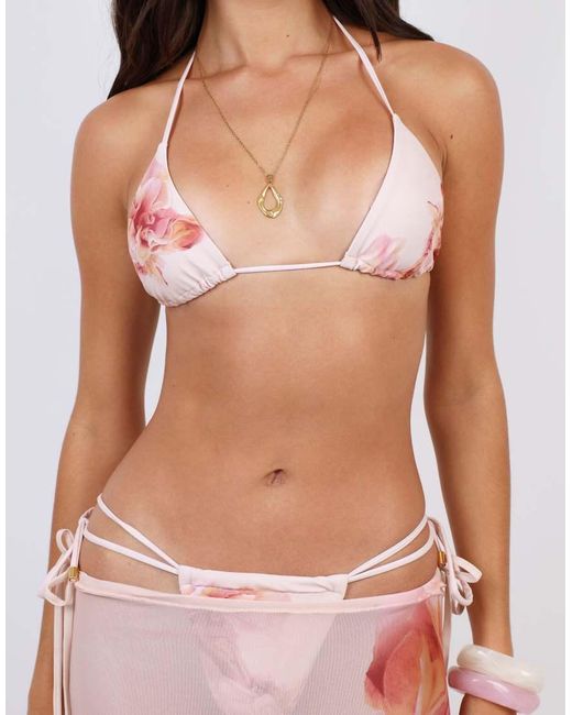 SIMMI Pink Floral Print Bikini Bottoms