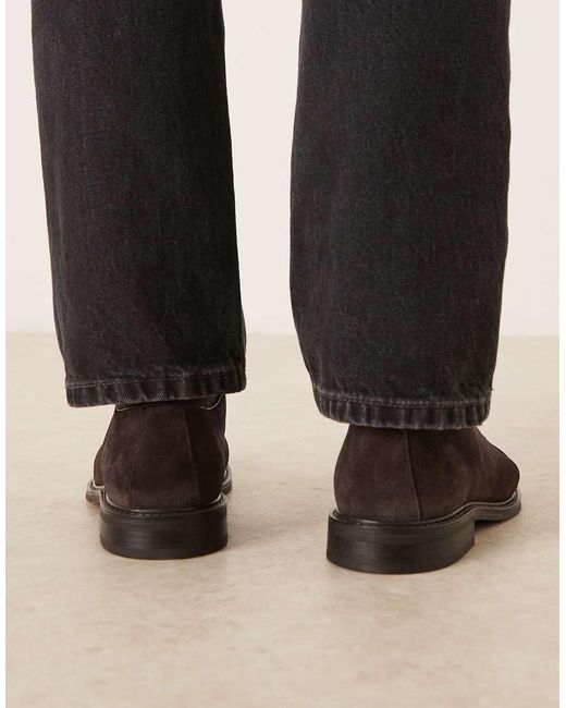 Mango Black 100% Suede Brogues for men