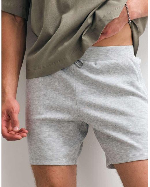 4505 White Yoga Ultra Soft Modal Blend Training Shorts With Zip Pockets for men