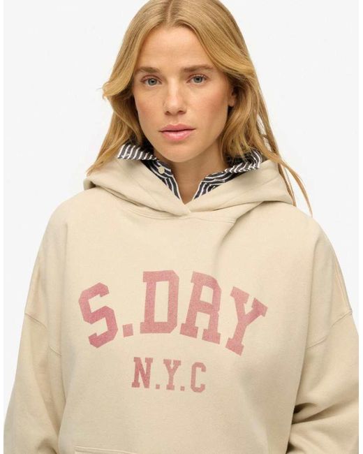 Superdry Natural Athletic Essentials Relaxed Hoodie