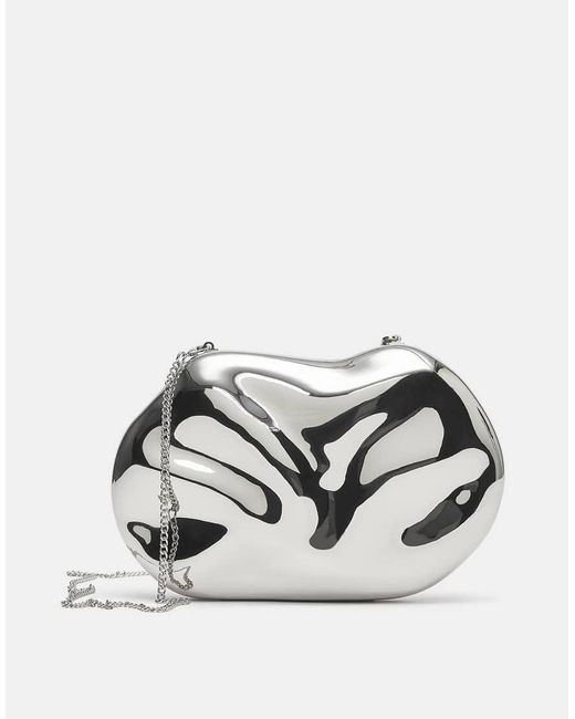 Pull&Bear White Metallic Box Bag