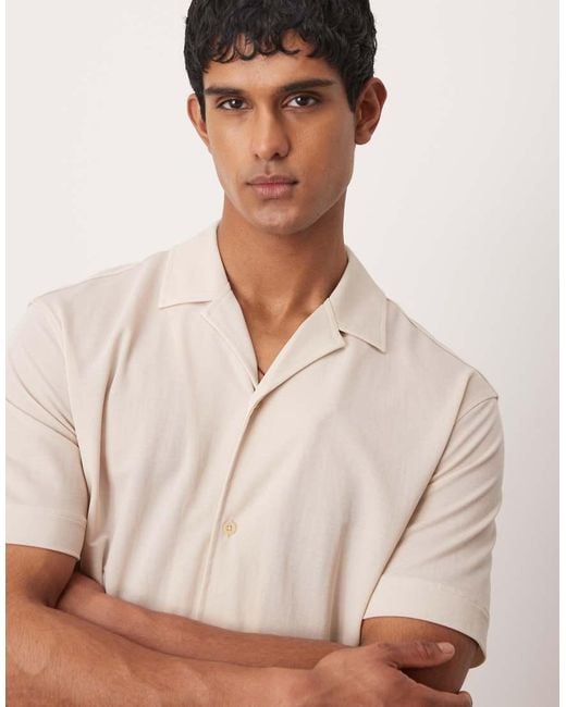 Camisa De Manga Corta De -Neutro Mango de hombre de color Natural
