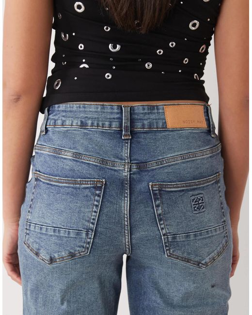 Jean ample à taille basse - foncé Noisy May en coloris Blue