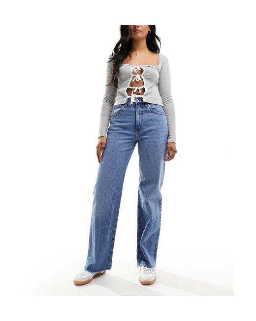 Abercrombie & Fitch Blue Curve Love 90s Relaxed Fit Jean
