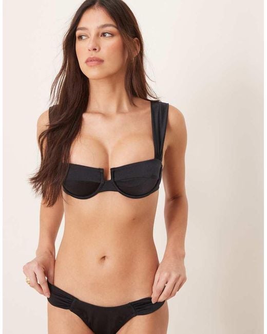 Free Society Black Underwire Bikini Top