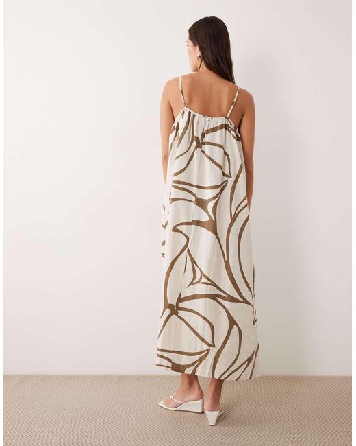 Vila Natural Linen Touch Cami Maxi Dress