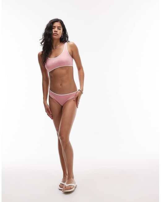 Brassière Del Bikini Confetto di Tommy Hilfiger in Pink