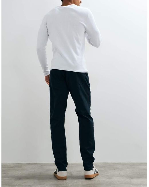 Brave Soul White Cotton Twill Chino for men