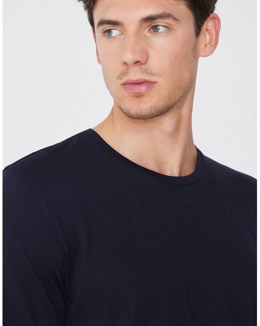 Tezenis Blue 100% Cotton Long Sleeve Round Neck Top for men