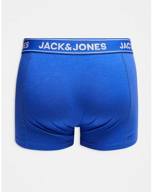 Jack & Jones Blue 3 Pack Trunks for men