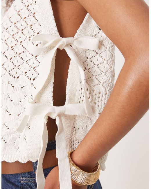 ASOS White – gestricktes tanktop