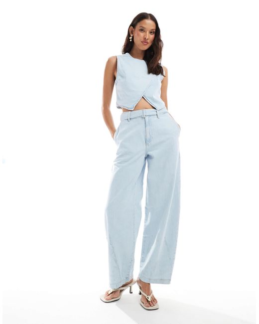 Veston d'ensemble en denim - clair ASOS en coloris Blue