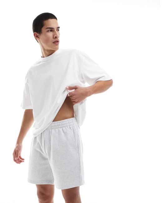 Only & Sons White Sweat Short for men