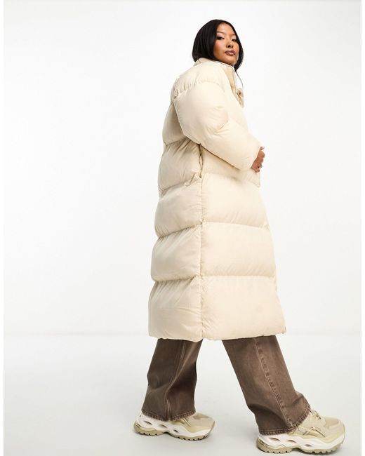 ASOS Natural Asos Design Petite Longline Puffer Coat