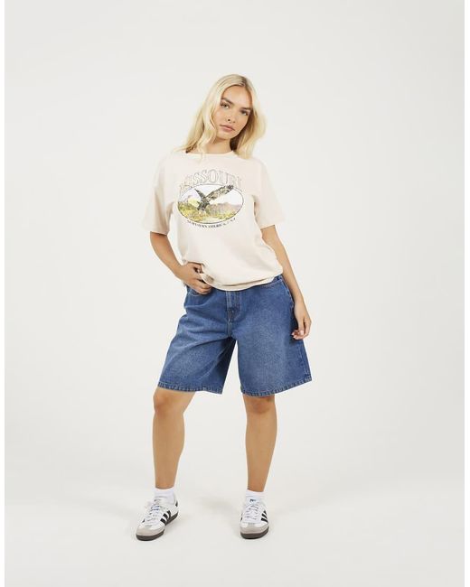 Brave Soul White Oversized Graphic Print T-Shirt