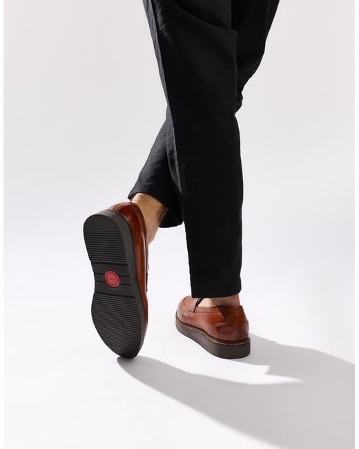 Base London Brown Sid Penny Loafer for men
