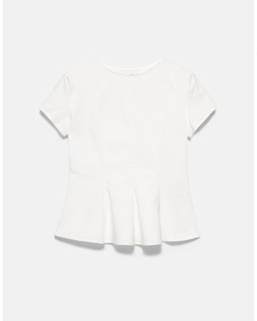 Top péplum Pull&Bear en coloris Natural