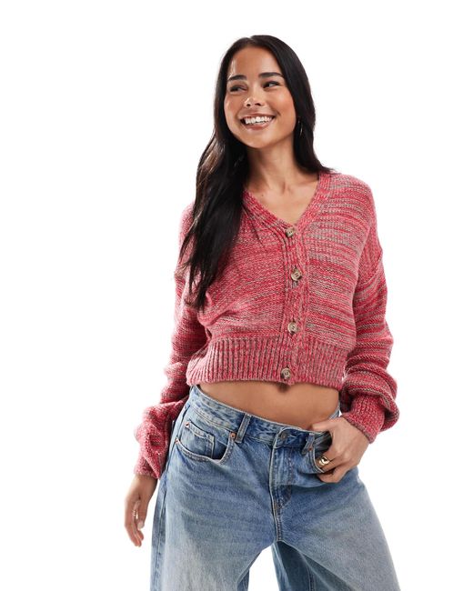 ASOS Red – strickjacke au mehrfarbigem, verdrehtem garn mit v-ausschnitt