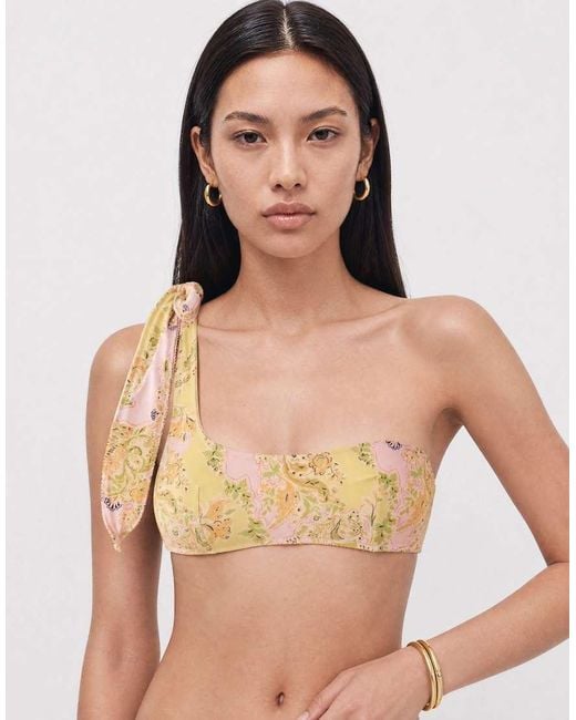 ASOS Brown Sarah One Shoulder Bikini Top