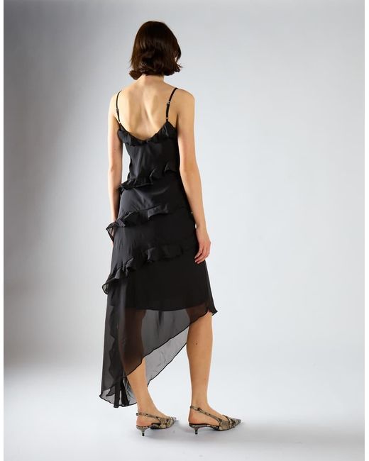 Collective The Label Black Waterfall Ruffle Maxi-Dress