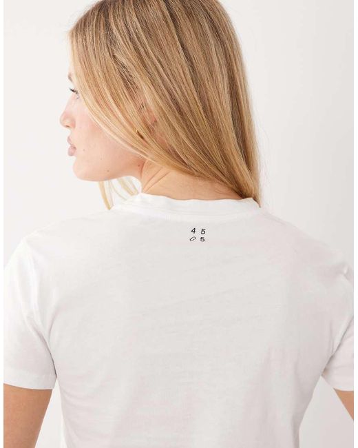 4505 White Icon Cotton Boxy T-shirt With Quick Dry Finish